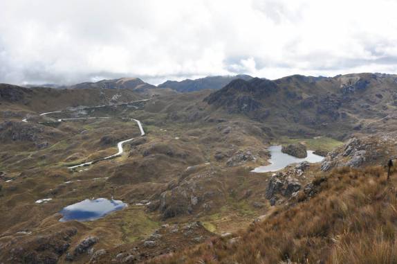 Visual do Parque Nacional Cajas, na região de Cuenca, no Equador